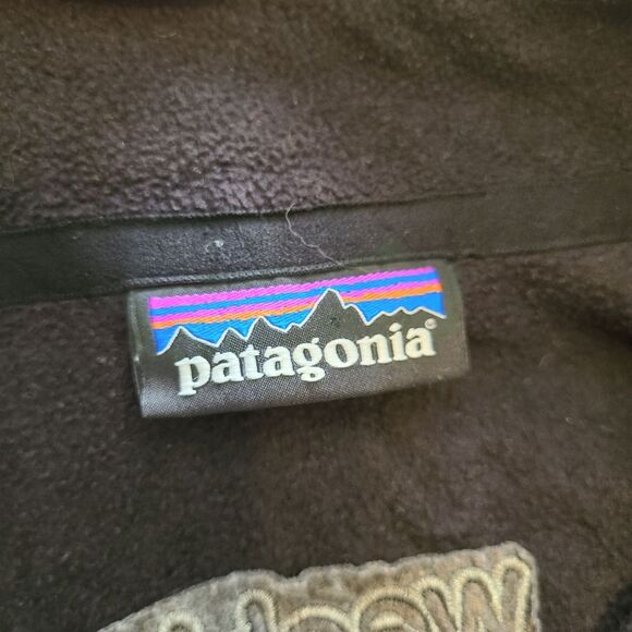 Patagonia 1/4 Zip Fleece Pullover Quarter Zip Black Size M - Picture 6 of 7